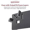 CASE N FOAM EW5219-TR Waterproof Hard Plastic Case with Cubed Foam, Retractable Handle and Wheels.