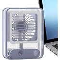 CASE PLUS Mini USB Fan With Mist Water Spray Mini Cooler With LED Night Light Mini AC Personal Air Cooler Desk Fan for Office Kitchen Home