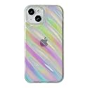 Caseative for iPhone 14 Plus Case,Water Ripple Pattern Wave Shape Camera Lens Protection Phone Case (Black)