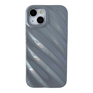 caseative cute water ripple pattern wave shape camera lens protection soft compatible with iphone case greyiphone 14 pro