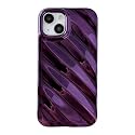 Caseative Compatible for iPhone 14 Case,Cute Water Ripple Pattern Wave Shape Camera Lens Protection Soft Compatible with iPhone Case (Dark Purple)