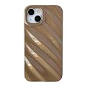Caseative for iPhone 15 Plus Case,Water Ripple Pattern Wave Shape Camera Lens Protection Phone Case (Khaki)