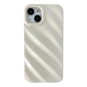 caseative for iphone 11 pro max casewater ripple pattern wave shape camera lens protection phone case white