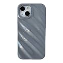 Caseative Cute Water Ripple Pattern Wave Shape Camera Lens Protection Soft Compatible with iPhone Case (Grey,iPhone 14 Pro)