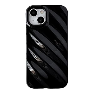 caseative for iphone 14 plus casewater ripple pattern wave shape camera lens protection phone case black
