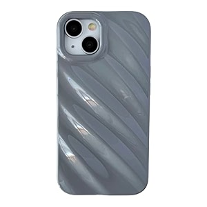 caseative cute water ripple pattern wave shape camera lens protection soft compatible with iphone case greyiphone 14 pro