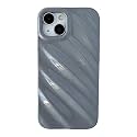 Caseative Cute Water Ripple Pattern Wave Shape Camera Lens Protection Soft Compatible with iPhone Case (Grey,iPhone 14 Pro)