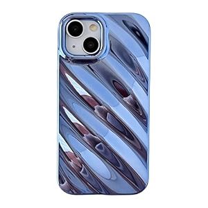 caseative for iphone 14 plus casewater ripple pattern wave shape camera lens protection phone case black