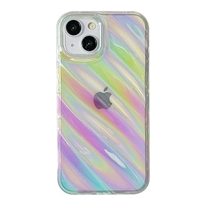caseative for iphone 14 plus casewater ripple pattern wave shape camera lens protection phone case black