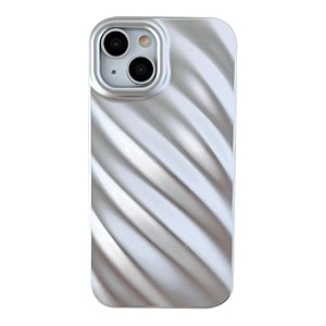 caseative for iphone 14 plus casewater ripple pattern wave shape camera lens protection phone case black