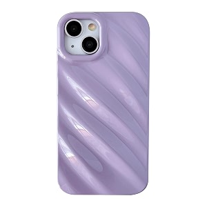 caseative for iphone 12 pro casewater ripple pattern wave shape camera lens protection phone case purple