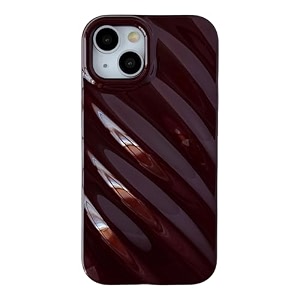caseative for iphone 14 plus casewater ripple pattern wave shape camera lens protection phone case black