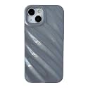Caseative Cute Water Ripple Pattern Wave Shape Camera Lens Protection Soft Compatible with iPhone Case (Grey,iPhone 14 Pro)