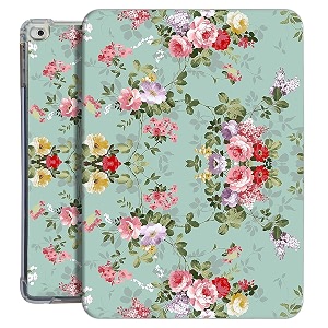 printed flip case for apple ipad 6th 83 inch  mini 6th gen 2021  model a2567 a2568 a256 smart  auto sleepwake  tpu slim cover amp adjustable viewing angle stand  peony flower
