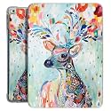 Printed Flip Case for iPad 7.9 Inch 5th Gen / 4th Gen / 3rd Gen/ 2nd Gen/ 1st Gen TPU Slim Cover [ Adjustable Viewing Angle Stand ] - Deer