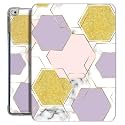 Printed Flip Case for iPad 7.9 Inch 5th Gen / 4th Gen / 3rd Gen/ 2nd Gen/ 1st Gen TPU Slim Cover [ Adjustable Viewing Angle Stand ] - Hexa Marble