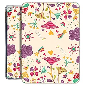 printed flip case for ipad 9734 20182017 inch case model a1893 a1954 a1822 a1823  tpu slim cover amp adjustable viewing angle stand  bunny hat