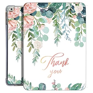 printed flip case for ipad air 1  air 2-9734  a1474 a1475 a1476 a1566 a1567  tpu slim cover amp adjustable viewing angle stand  bunny hat