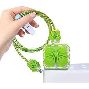 case for apple 20w iphone usb-c power adapter charger and usb lightning cable protector  3d heart design soft phone charging protective cover blue heart