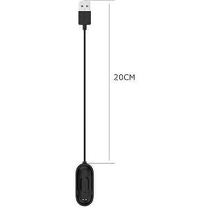 usb charger cable compatible with xiaomi mi band 4 smartwatch replacement adapter charge cord charging dock for mi 4 band mi bnad 4 black