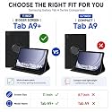Caseous® Synthetic Leather 360 Rotating Flip Back Cover Case for Samsung Galaxy Tab A9+ Plus / A9 Plus 11.0" SM-X210, SM-X215, SM-X216 (Blue)