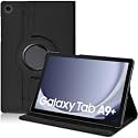 Caseous® Synthetic Leather 360 Rotating Flip Back Cover Case for Samsung Galaxy Tab A9+ Plus / A9 Plus 11.0" SM-X210, SM-X215, SM-X216 (Black)