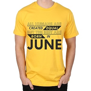 caseria men39s cotton printed t-shirt -best born in june pattern  100 cotton  half sleeves  regular fit  printed  round neck  graphic t shirt