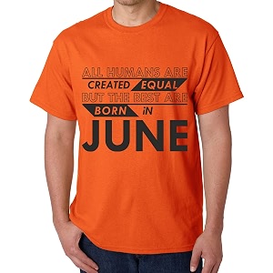caseria men39s cotton printed t-shirt -best born in june pattern  100 cotton  half sleeves  regular fit  printed  round neck  graphic t shirt