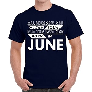 caseria men39s cotton printed t-shirt -best born in june pattern  100 cotton  half sleeves  regular fit  printed  round neck  graphic t shirt