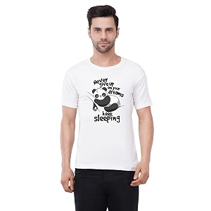 Caseria Mens Cotton Printed T-Shirt -Dreams Keep