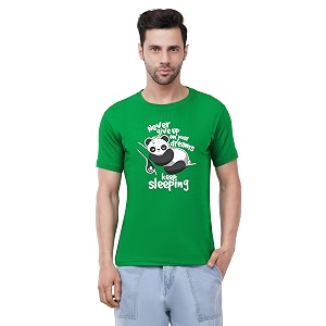Caseria Mens Cotton Printed T-Shirt -Dreams Keep