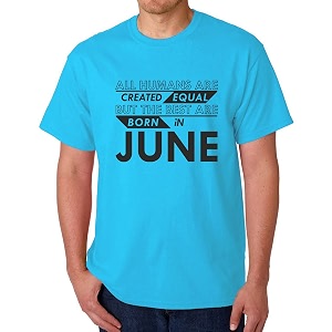 caseria men39s cotton printed t-shirt -best born in june pattern  100 cotton  half sleeves  regular fit  printed  round neck  graphic t shirt