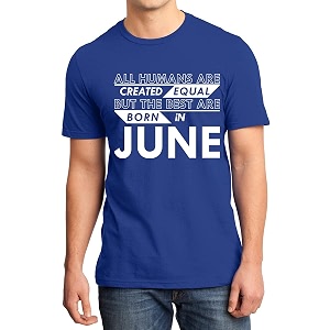caseria men39s cotton printed t-shirt -best born in june pattern  100 cotton  half sleeves  regular fit  printed  round neck  graphic t shirt