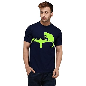 Caseria Mens Cotton Printed T-Shirt -Cat Rat