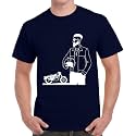 Caseria Men39s Cotton Printed T-Shirt -Bike Man