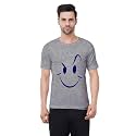 Caseria Men39s Cotton Printed T-Shirt -Smiley Stroke