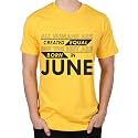 Caseria Men's Cotton Printed T-Shirt -Best Born in June Pattern | 100% Cotton | Half Sleeves | Regular Fit | Printed | Round Neck | Graphic T Shirt