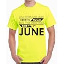 Caseria Men's Cotton Printed T-Shirt -Best Born in June Pattern | 100% Cotton | Half Sleeves | Regular Fit | Printed | Round Neck | Graphic T Shirt