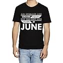 Caseria Men's Cotton Printed T-Shirt -Best Born in June Pattern | 100% Cotton | Half Sleeves | Regular Fit | Printed | Round Neck | Graphic T Shirt
