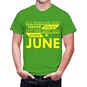 Caseria Men's Cotton Printed T-Shirt -Best Born in June Pattern | 100% Cotton | Half Sleeves | Regular Fit | Printed | Round Neck | Graphic T Shirt