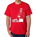 Caseria Men39s Cotton Printed T-Shirt -Bike Man