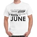 Caseria Men's Cotton Printed T-Shirt -Best Born in June Pattern | 100% Cotton | Half Sleeves | Regular Fit | Printed | Round Neck | Graphic T Shirt