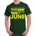 Caseria Men's Cotton Printed T-Shirt -Best Born in June Pattern | 100% Cotton | Half Sleeves | Regular Fit | Printed | Round Neck | Graphic T Shirt