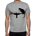 Caseria Men39s Cotton Printed T-Shirt -Cat Rat