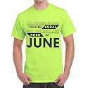 Caseria Men's Cotton Printed T-Shirt -Best Born in June Pattern | 100% Cotton | Half Sleeves | Regular Fit | Printed | Round Neck | Graphic T Shirt