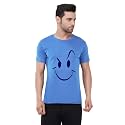 Caseria Men39s Cotton Printed T-Shirt -Smiley Stroke