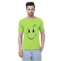 Caseria Men39s Cotton Printed T-Shirt -Smiley Stroke