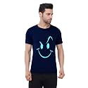 Caseria Men39s Cotton Printed T-Shirt -Smiley Stroke