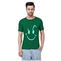 Caseria Men39s Cotton Printed T-Shirt -Smiley Stroke