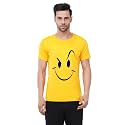 Caseria Men39s Cotton Printed T-Shirt -Smiley Stroke